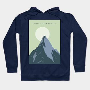 Reaching New Heights Mountaintop Illustration Hoodie